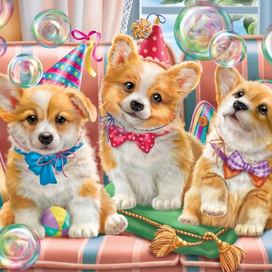 Щенята.для пазлов