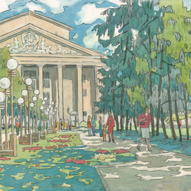 Театр Луначарского в городе Кемерово.