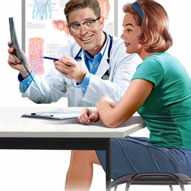 У врача на приеме.