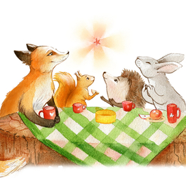 Чаепитие друзей-зверей