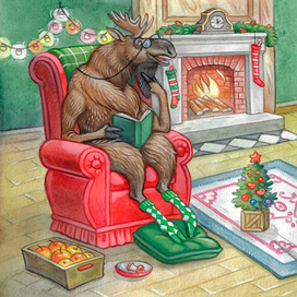 иллюстрация к рождественской книге