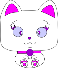Darling cat. Vector.