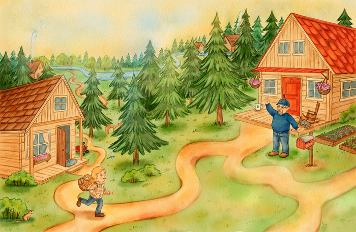 Разворот для деткой книги 