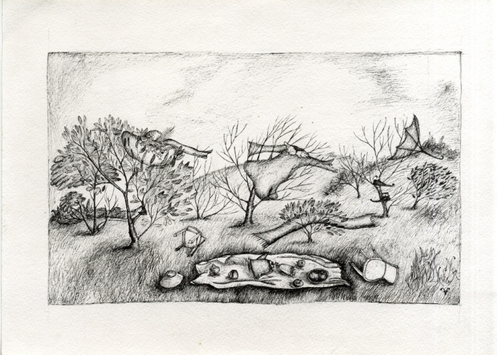 пикник, сдутый ветром