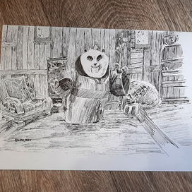 Графическая работа по мотивам Кунг-фу панда