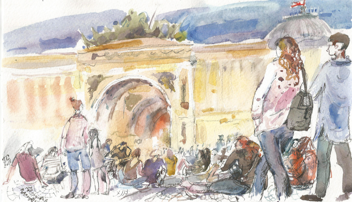 Музыканты на Дворцовой площади