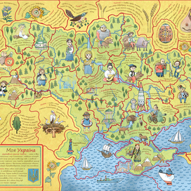 Карта Украины - пазл по областям