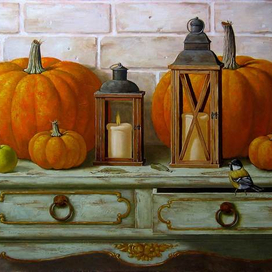 Натюрморт с тыквами