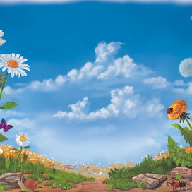 Одуванчик и ромашка