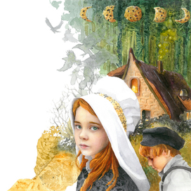  Иллюстрации для издательства "КАРО" к книге "Ганзель и Гретель"