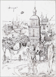 Иллюстрация к сказке С. Кунах "Китеж-град"