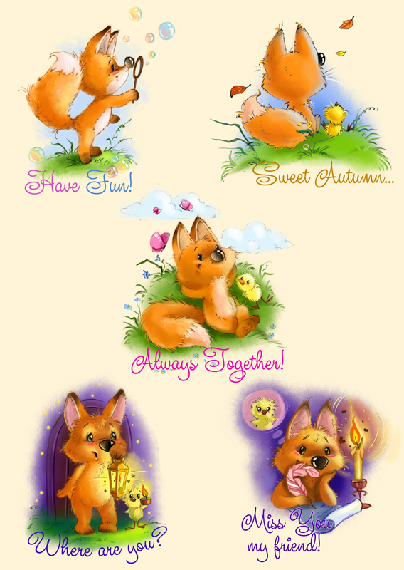 Сет стикеров "Дружба"