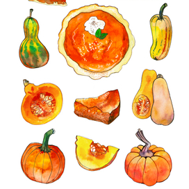 "Пироги и тыквы", стикерпак