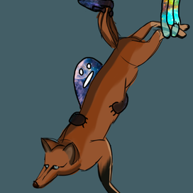 Грустная лиса, которую мучают призраки прошлого