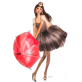 Девушка с зонтом