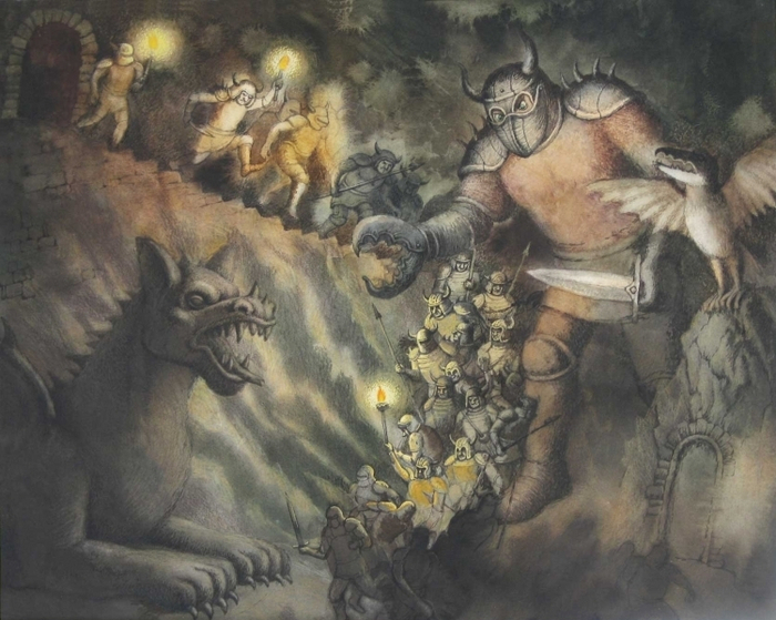 иллюстрация "В замке Като" к произведению Астрид Линдгрен " Мио, мой Мио"