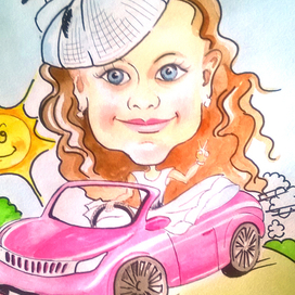 Девочка в кабриолете