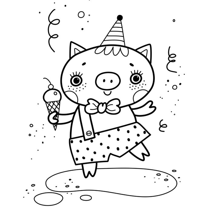 Поросёнок раскраска