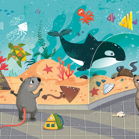 Мышки в океанариуме