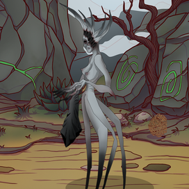 Дизайн персонажей для игры. Монстры. Локация "Пустыня смерти",