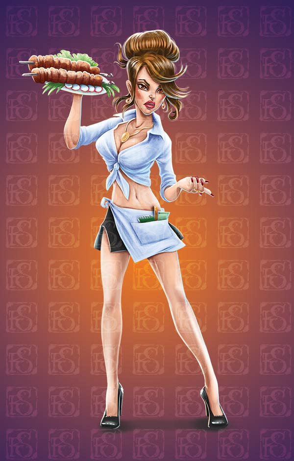 Официантка Снежана