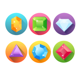 Набор иконок драгоценных камней