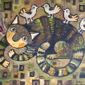 Зеленый кот