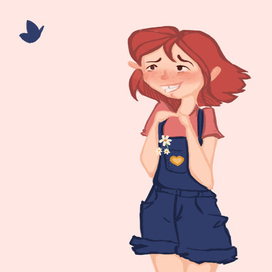 Озорная рыжая девочка