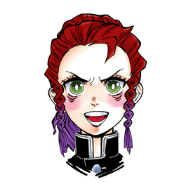 Иллюстрация в стиле манги Клинок рассекающий демонов