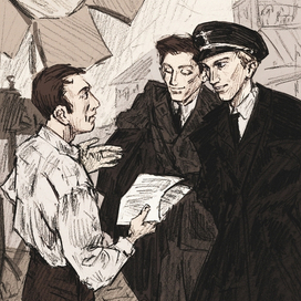 серия рисунков по книге и сериалу "Щит и меч"