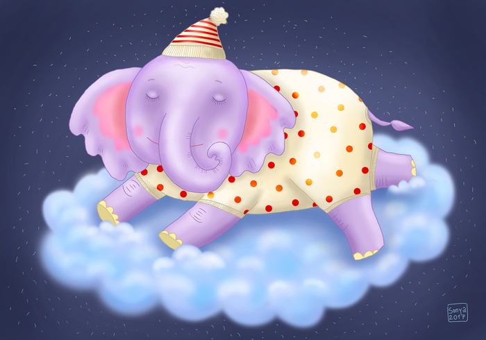 спящий слоненок