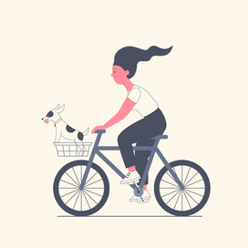 Девушка на велосипеде