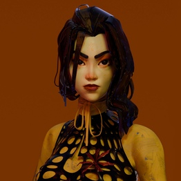 3д персонаж в стиле цифровой живописи