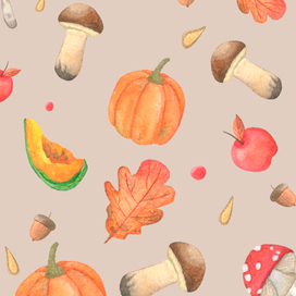 Акварельный бесшовный паттерн 