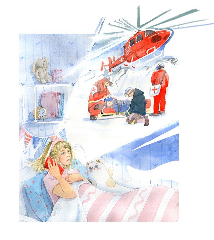 Подарок. Иллюстрация к сказке из книги Юлии Чернухиной "Волшебные витражи". Издательство "Эксмо"