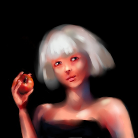 Девочка с яблоком