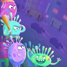 Разворот для книги “Go away mr. Pneumonia”