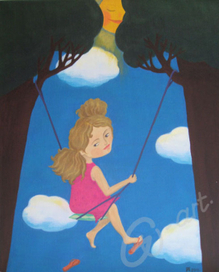 На качелях...