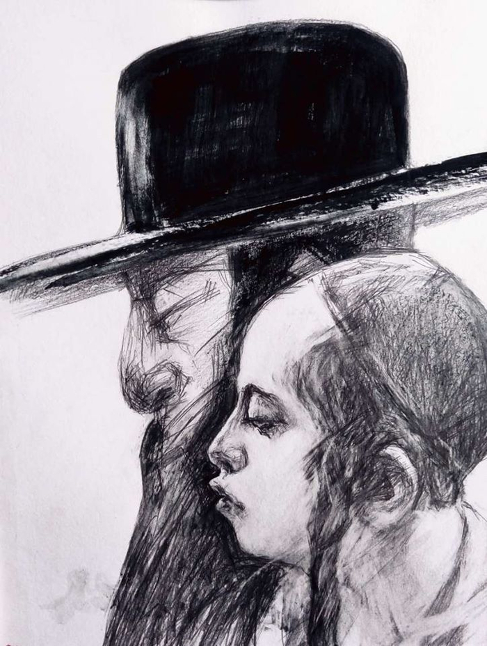 "Правнук",лист из серии,40х30,б.,соус.2020© О.К.