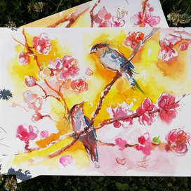 Янтарные птички