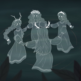 Иллюстрация Озерные славянские духи