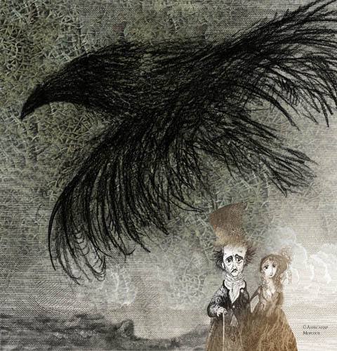 Под вороном. Эдгар По с супругой