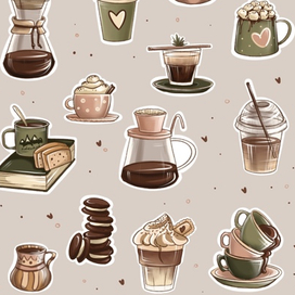 Coffee sticker sheet
