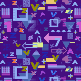 Узор из букв и фигур