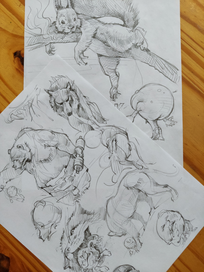 Наброски к сказке "Колобок, новая версия"