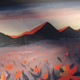 легкая работа гуашью 