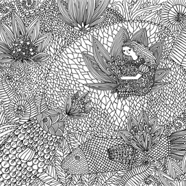 Раскраска. Дюймовочка