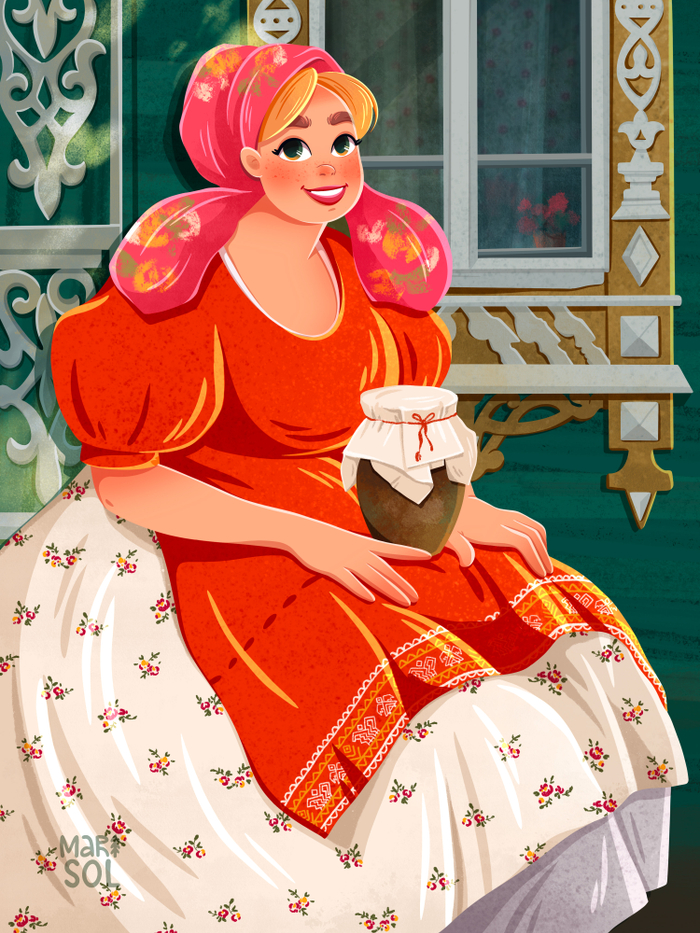 Крестьянка в красном