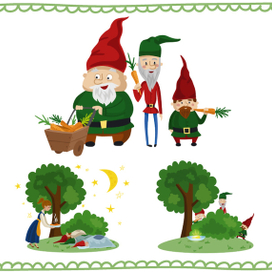 Иллюстрации для детской телепередачи "Записки маленького шефа", Карусель