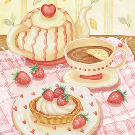 Натюрморт с пирожным